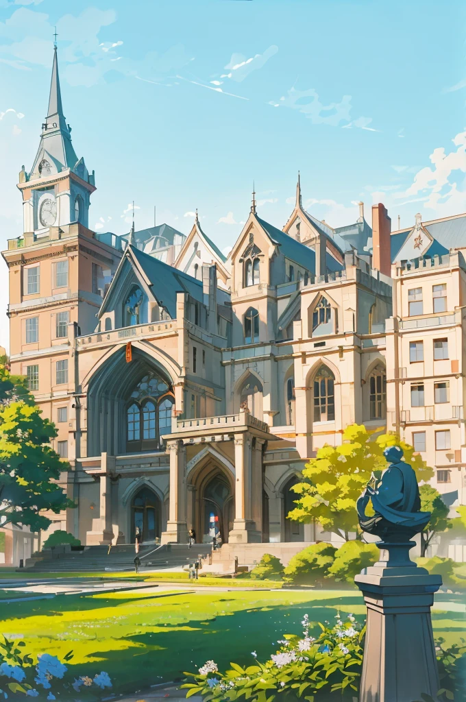 (masterpiece, best quality), Modern design , photography, Nostalgia, Ultra Detailed, morning, Stunning scenery, Urban,Harvard , Nostalgia之情 ,University campus ,Suitable resolution