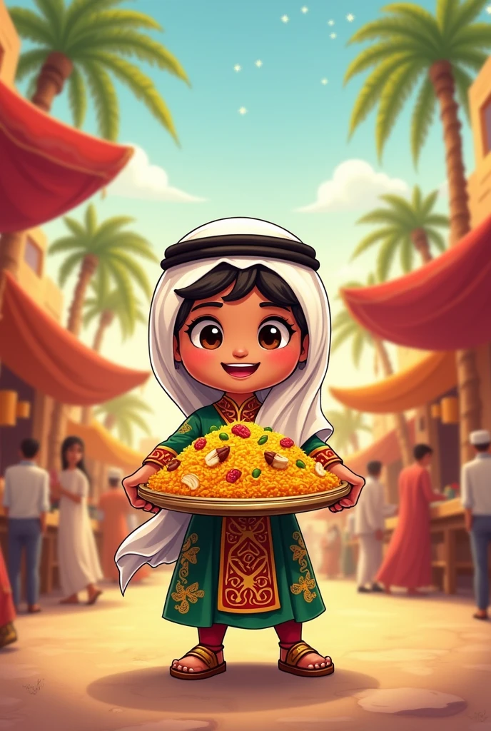 chibi emirate offering biryani