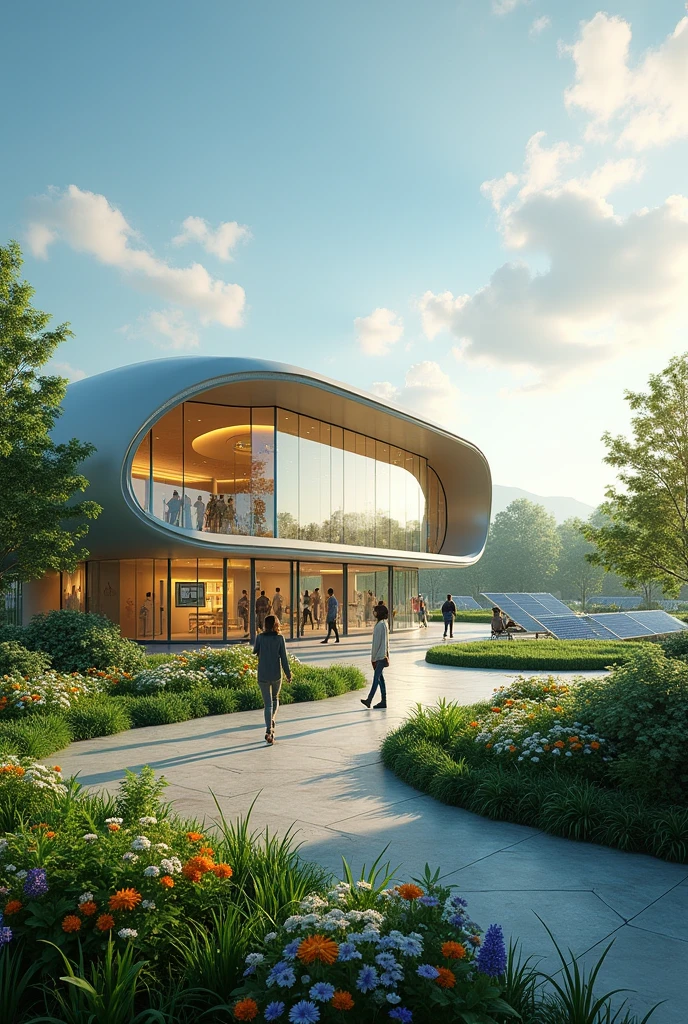 This center not only generates clean energy, but also serves as a hub for environmental education and climate change awareness.."