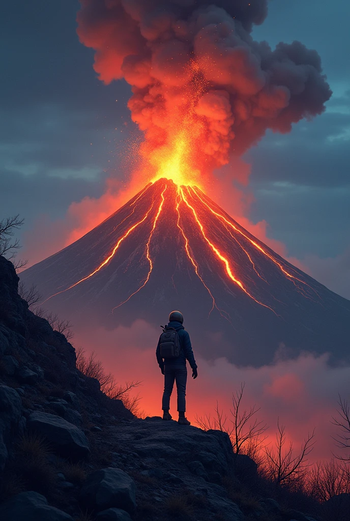 poster about volcano