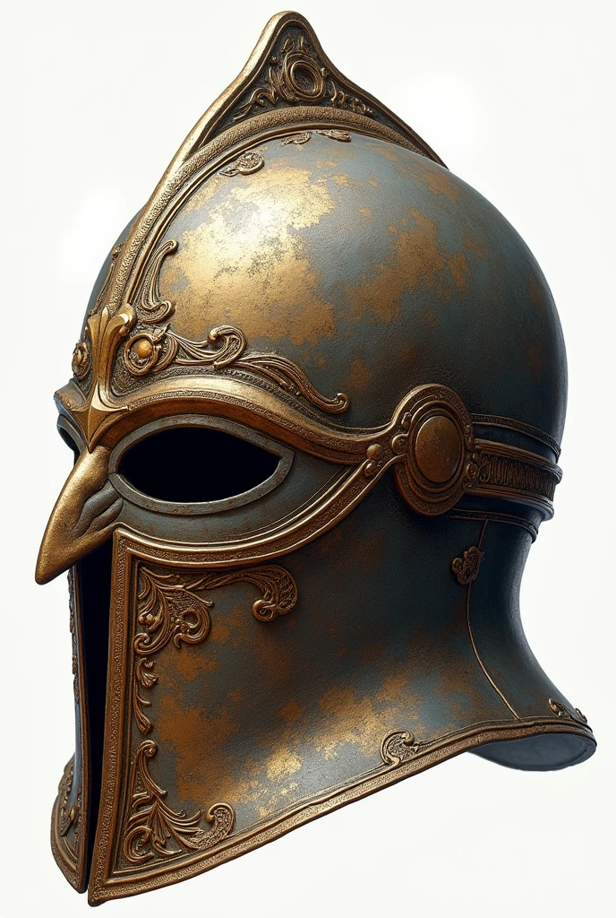 Old age helmet 2d art transparent background
One side view