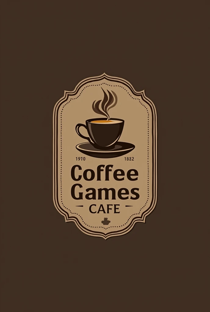 Create a business computer café logo with a vintage style but modern