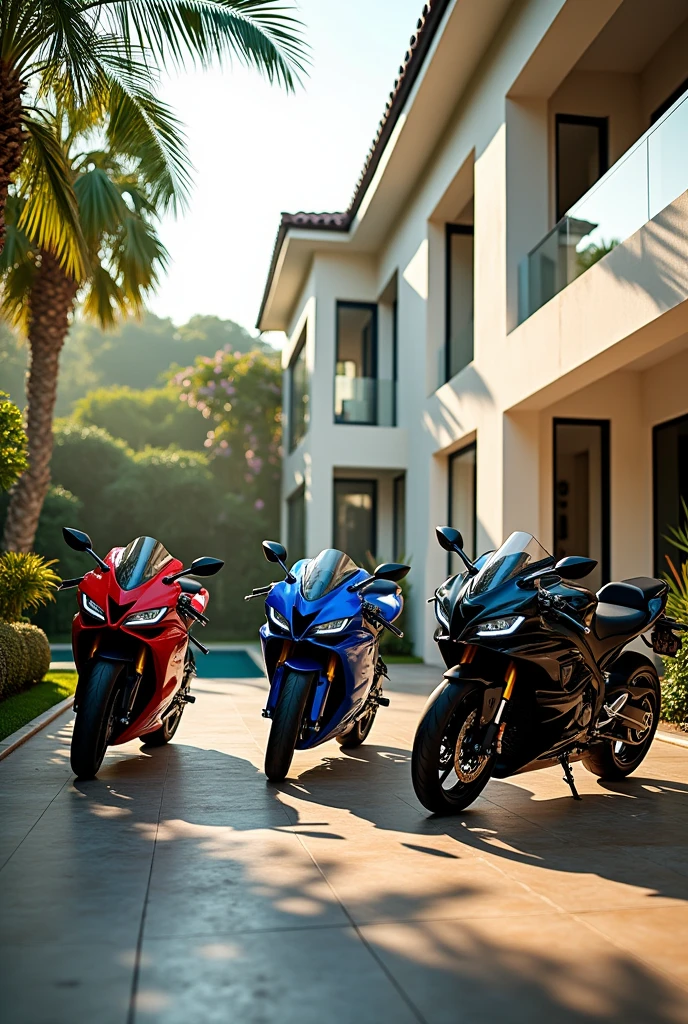 Villa parking a 3 sports bick
