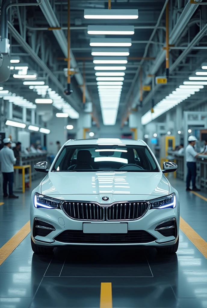 A car factory with fully automated body production