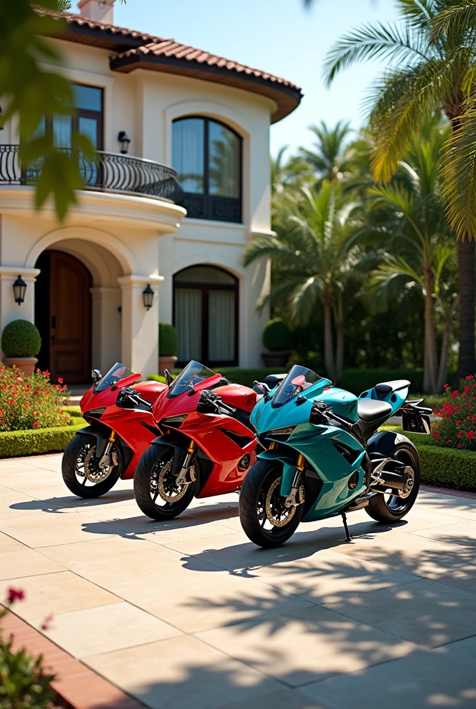 Villa parking a 3 sports bick