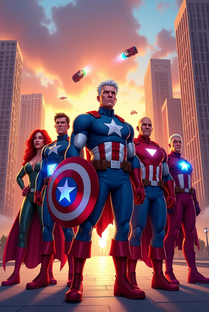 The older Marvel Avengers are not so realistic cartoons