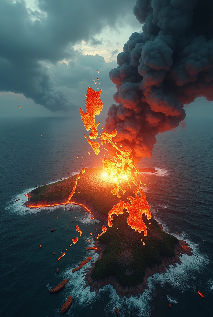 Asteroid hit the Philippines map