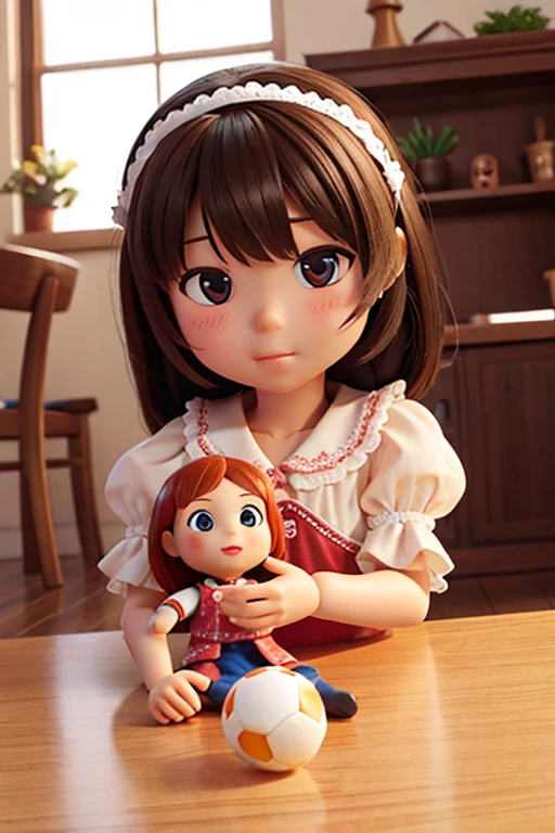 Playing with dolls、