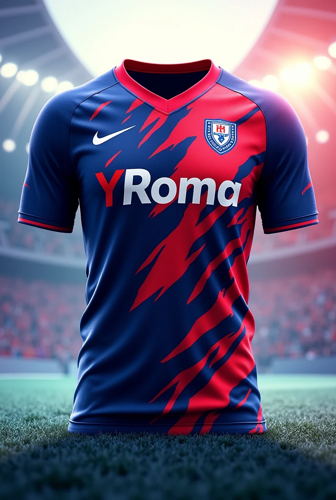 Create sublimation mockup sports jersey with YRoma branding on it