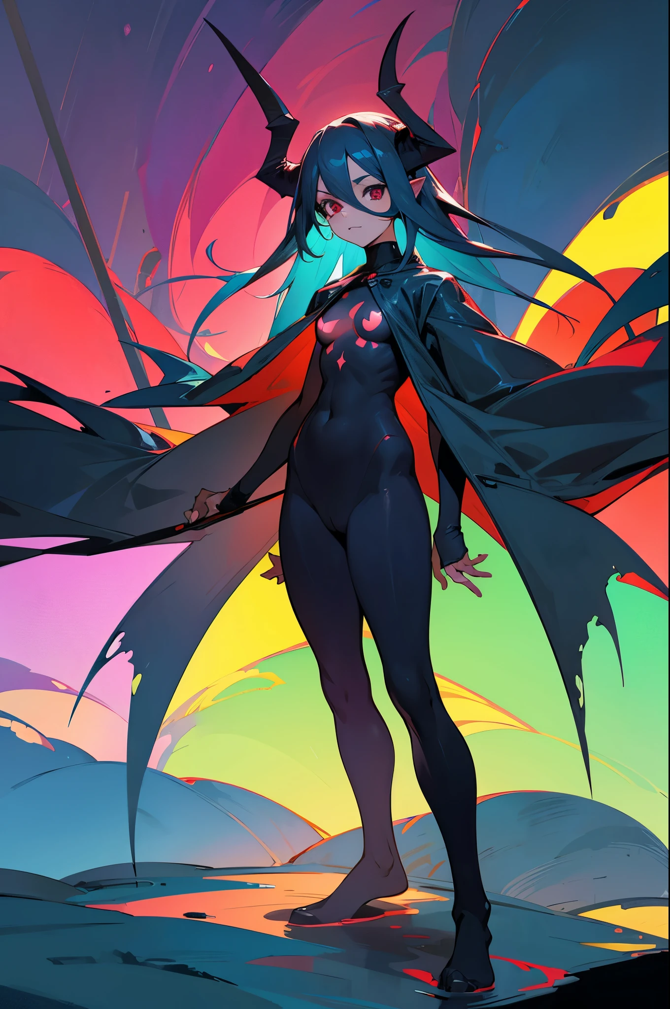Succubus、cave、full body、Standing posture