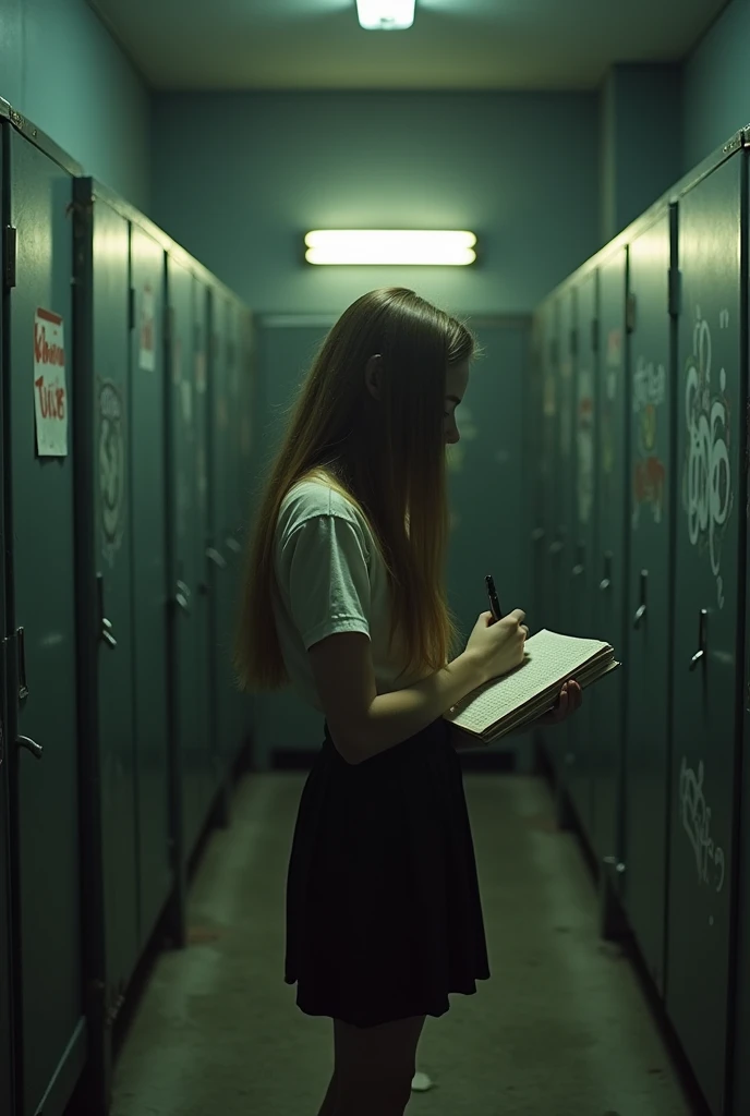 In the school toilet, I wrote about a high school student with long hair, small breasts, and fair skin.