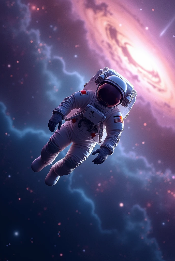 Floating in outer space 