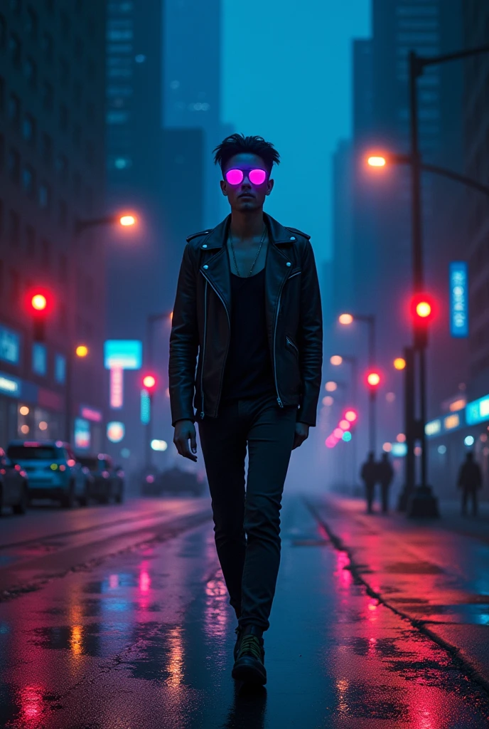 Album cover for the album of the name "ON MY WAY". It is talking about "being happy never goes out of style".it has a dark theme