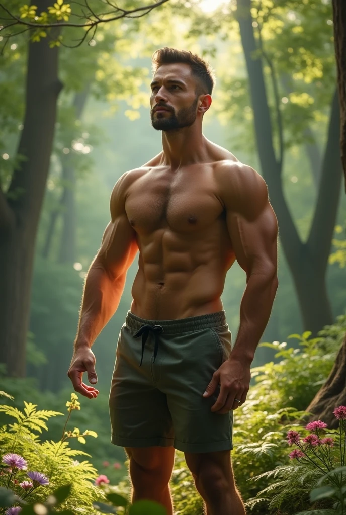 Muscled man nude penis