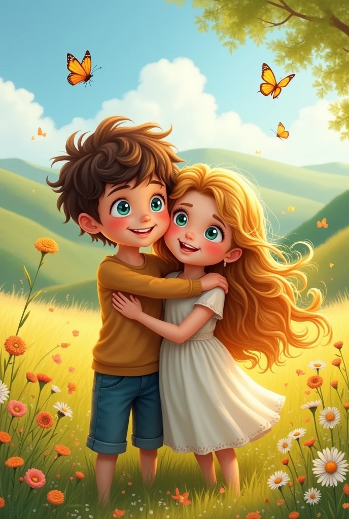 Boy hug girl