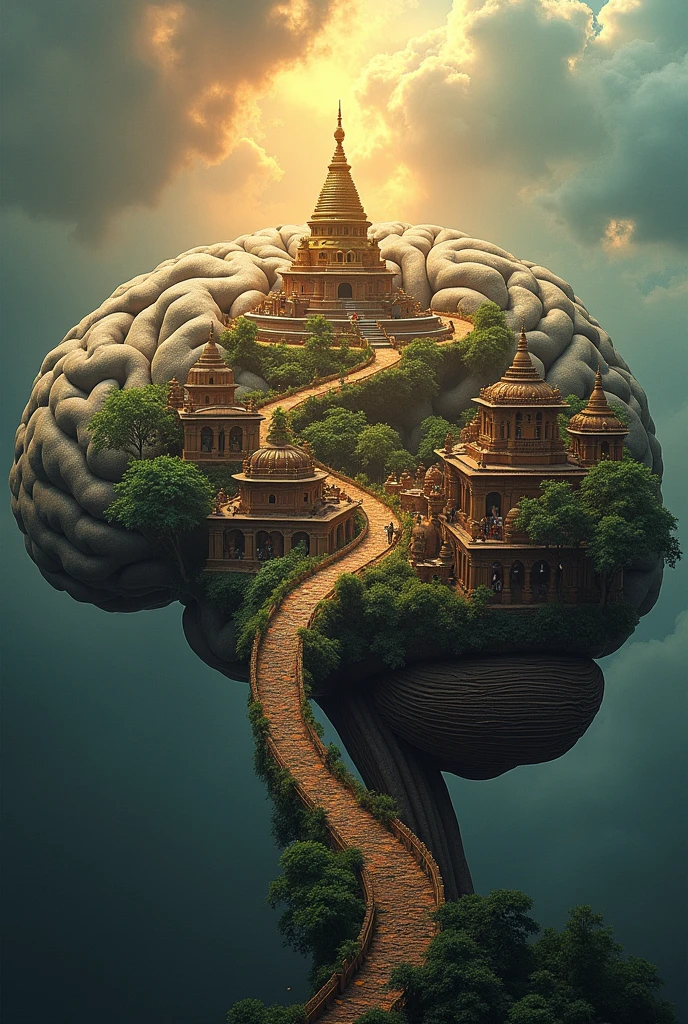 Visualization of a ancient Indian city inside a brain