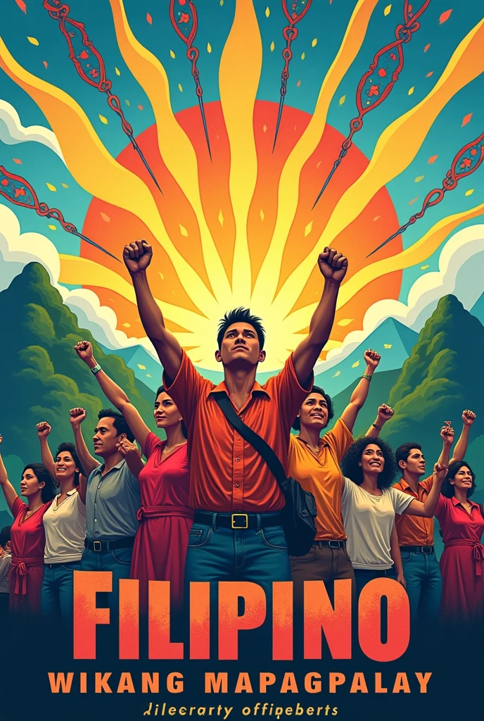 filipino wikang mapagpalaya poster