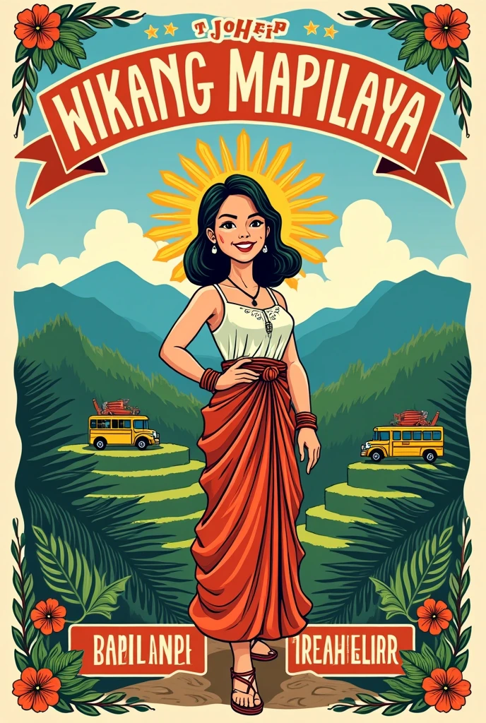 filipino wikang mapagpalaya poster and make it easy to draw