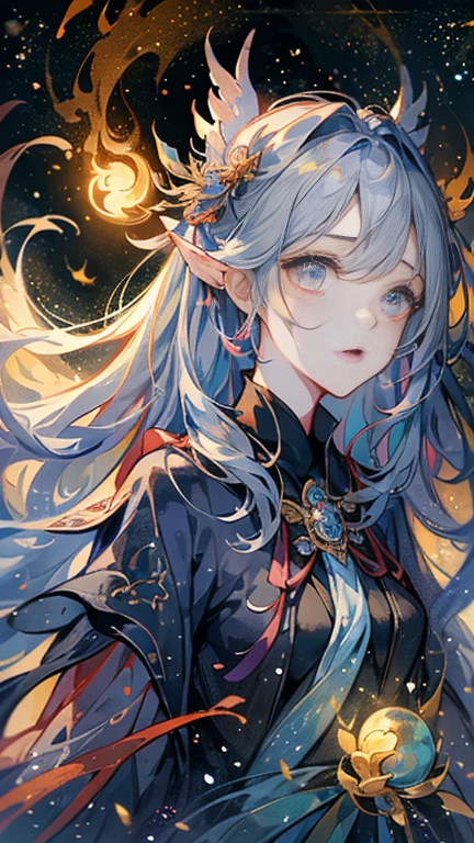 original，（Consciousness upward：1.1），（Highest quality），（masterpiece：1.1），（Highly detailed CG Unity 8k ），（Very colorful：1.2），Young face fairy，Young body fairy，6 feathers，Eternity transcends matter, Temporal and spatial dimensions，To end the reign of all things，Covering all realities, High-level virtual dream，The laws of the universe are wonderful，Beyond，Beyond次元，The emergence of yin and yang from nothingness, Birth and Death，Broken Soul，Beyond，Complete Destruction，すべてをBeyondする高位の神性，Phoenix，universe，10,000 light years away，The end of the beginning
