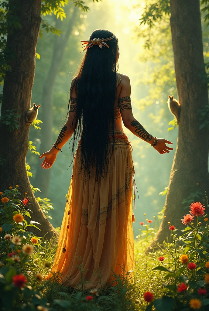 An indigenous saint who gives him protection