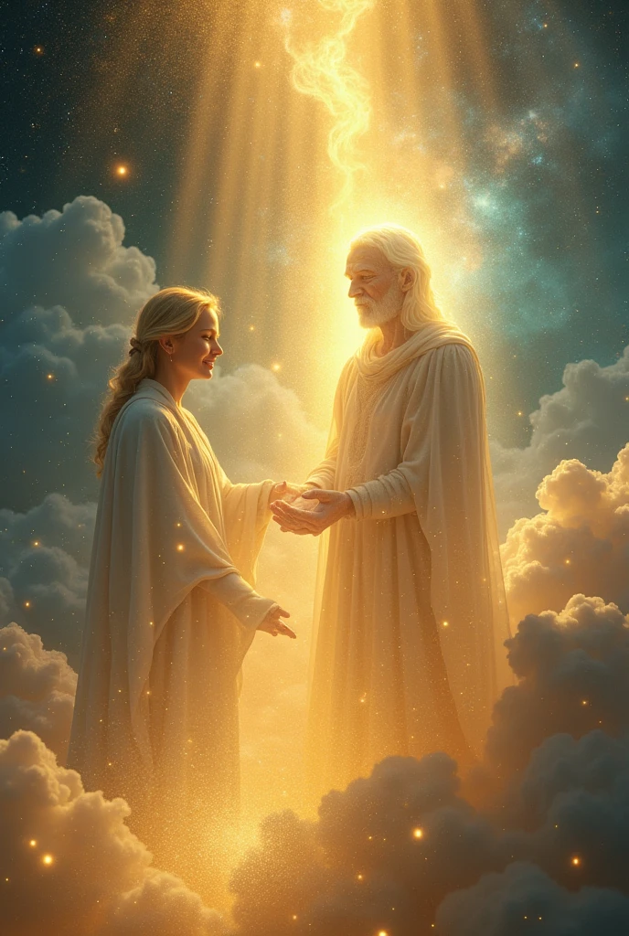 Generate me a genesis 1 image:26 and 27 on the creation of man 
