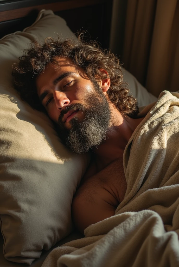 Ezekiel sleeps on his right side for 40 days, he is wearing pajamas