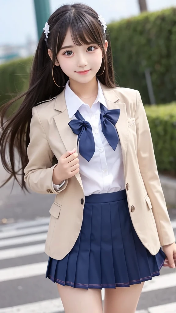 cute､high school girl､Idol､uniform､blazer､mini skirt､See-through､Fluttering in the wind