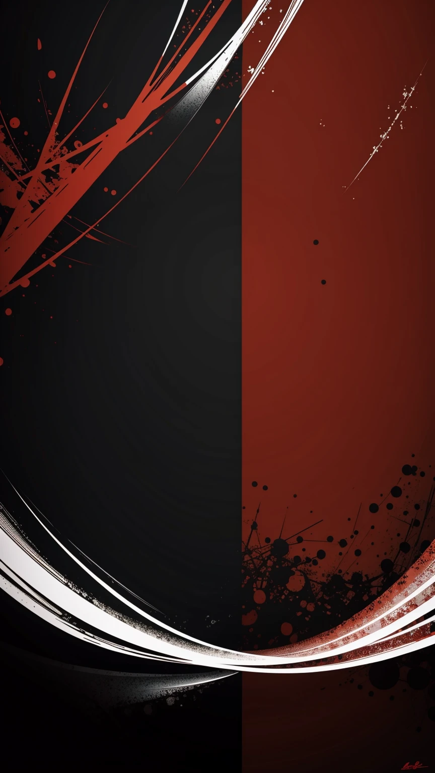 (masterpiece, Highest quality, Very detailed, 8k wallpaper), Abstract color calligraphy, Red and Black、Vibrant, sharp、Chinese character