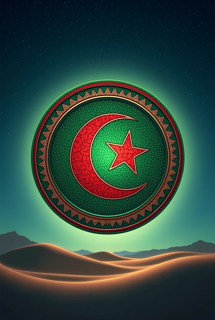 The round moon Algerian logo
