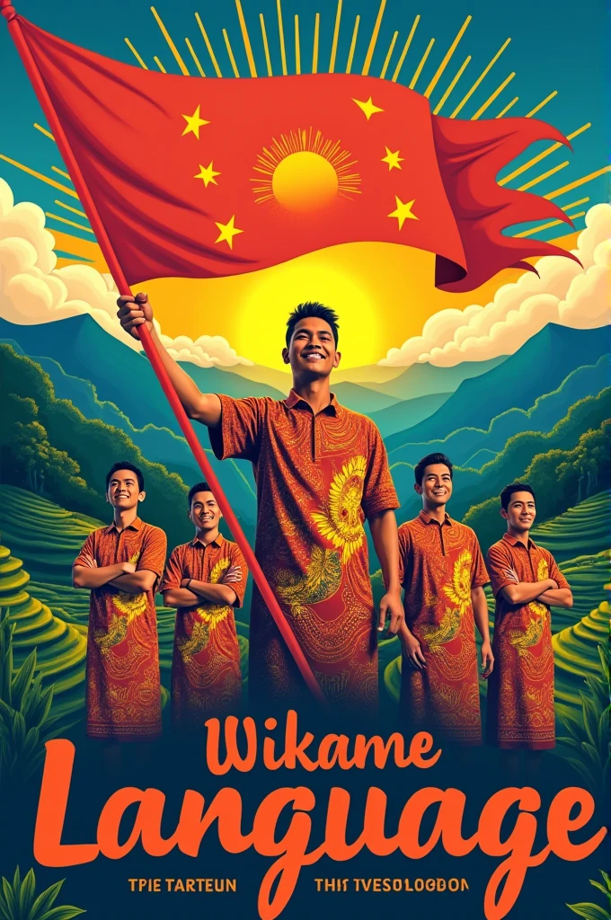 filipino wikang mapagpalaya poster men
