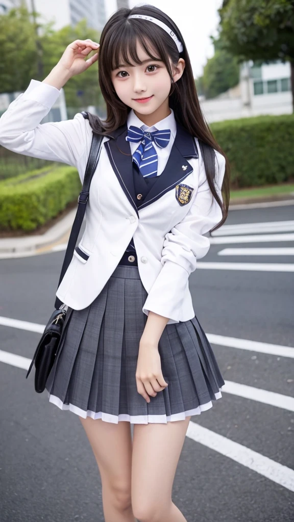 cute、high school girl、Idol、uniform、blazer、mini skirt、See-through、Fluttering in the wind