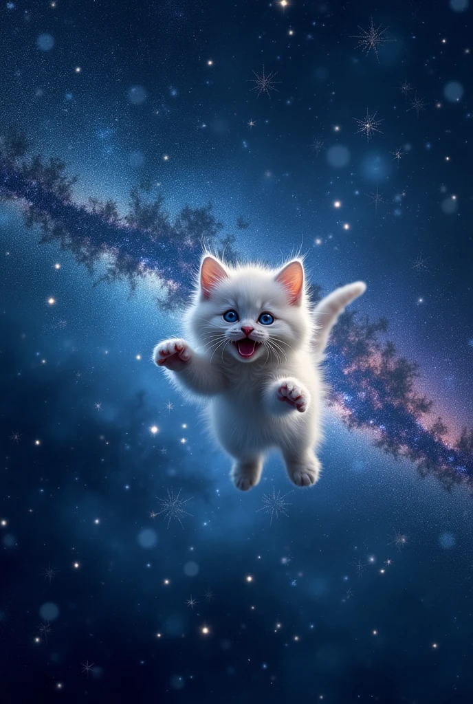 starry skies、A starry sky that almost fills the sky、Milky Way、Flying Kitten、Beautiful outer space