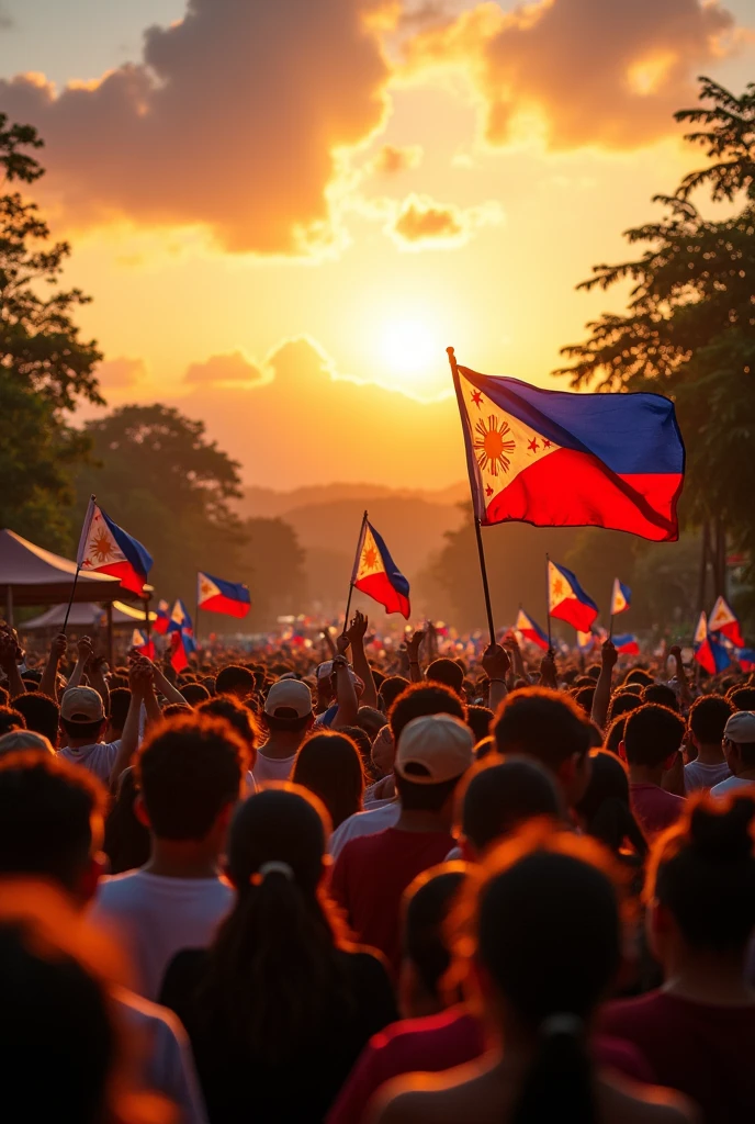 A BUNCH OF FILIPINOS HAS A TREMENDOUS PATRIOTISM IN PHILIPPINES AND FOR THEIR NATION
USE COLOR RED, BLUE , YELLOW , AND WHITE