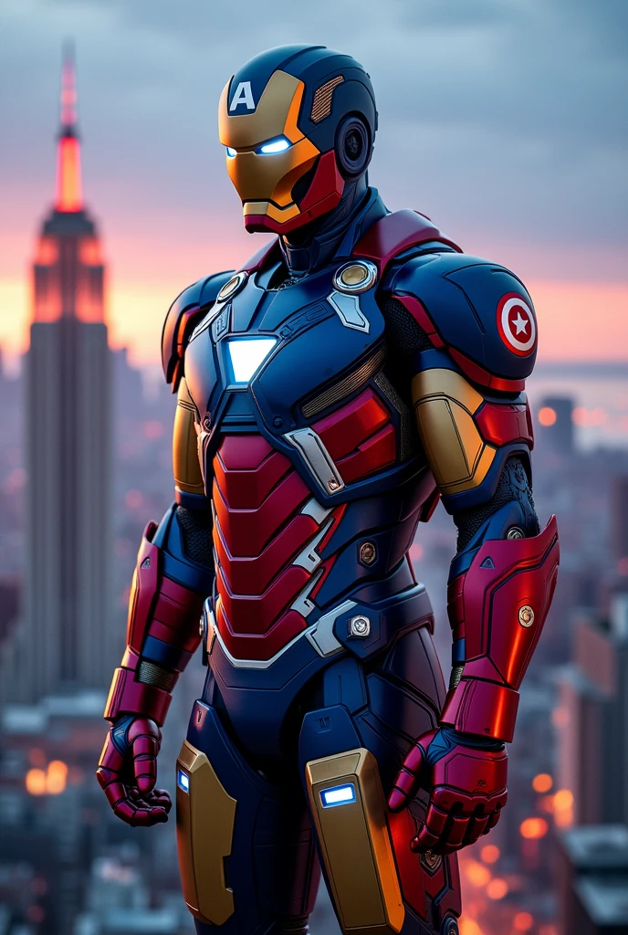 Iron man and captain America mix costume