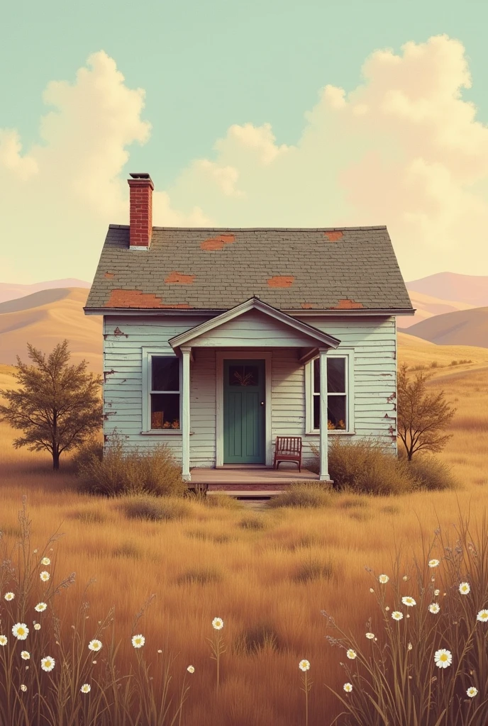 A simpler house of old mind, with only one color , and shading 