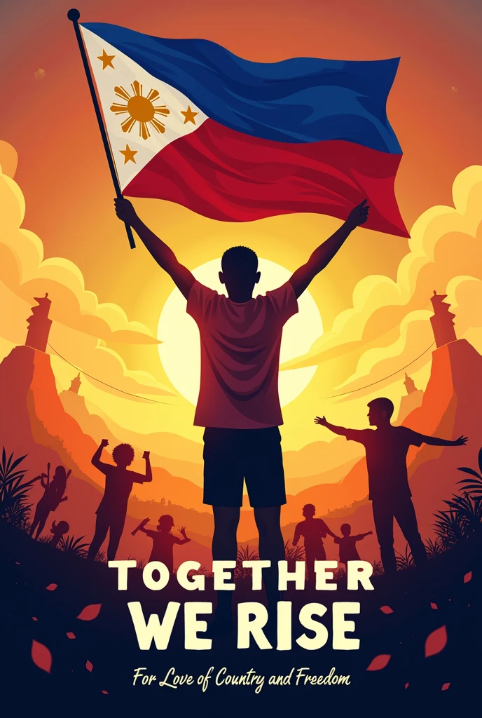 A SLOGAN ABOUT FILIPINOS AND THEIR PATRIOTISM IN THEIR NATION AND FREEDOM