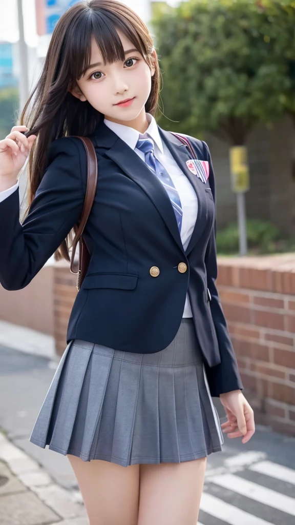 cute､high school girl､Idol､uniform､blazer､mini skirt､See-through､Fluttering in the wind