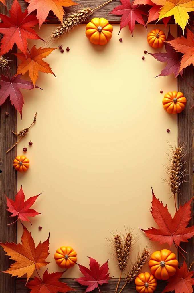 Thanks giving border with writing text space in side for Instagram post 