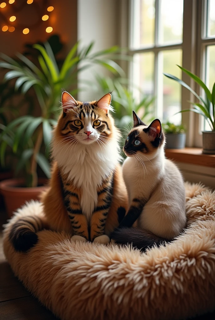 Cats trusting each other at a cat cafe