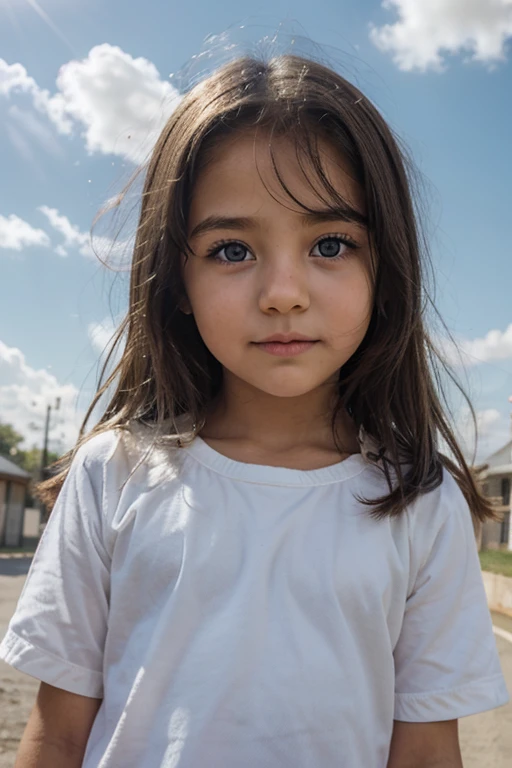 Dreamy skies and sunshine eyes of cute childrens