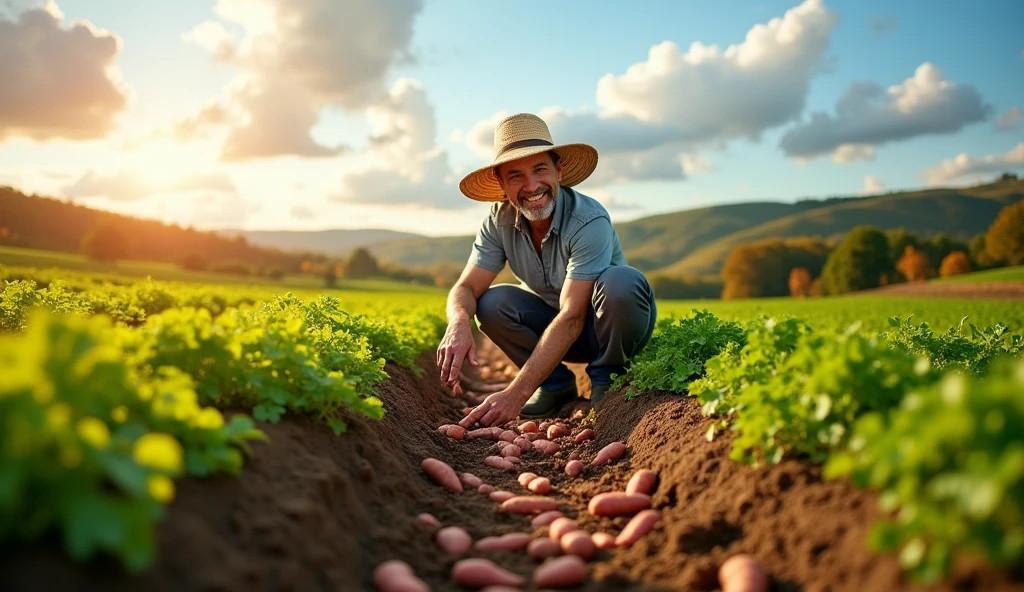 Sweet potato field photo