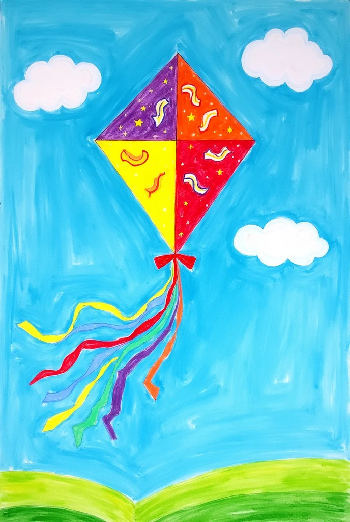 ???? style drawing of a kite