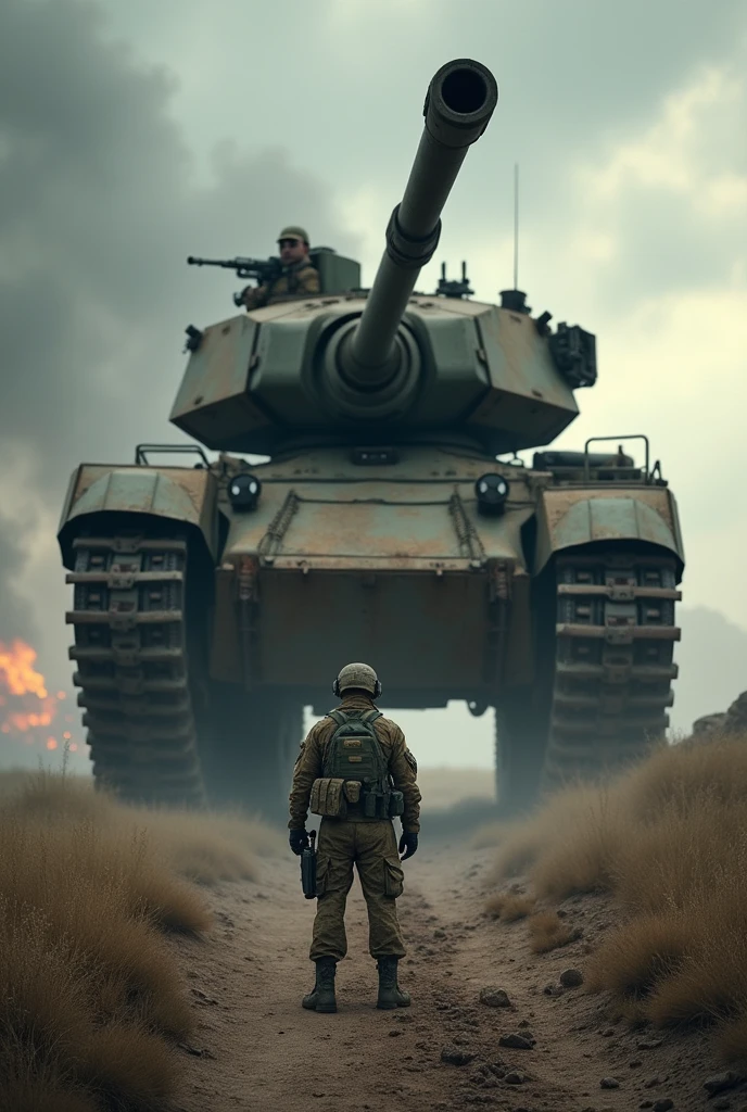 the tank is bigger than the guy ok