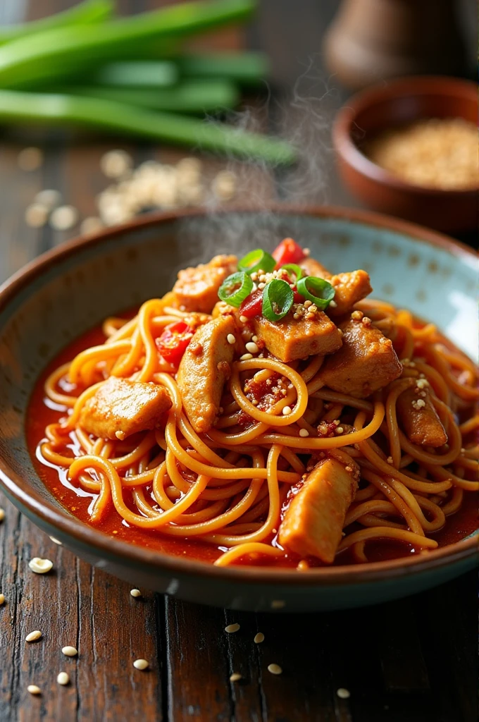 Chicken Schezwan noodles 