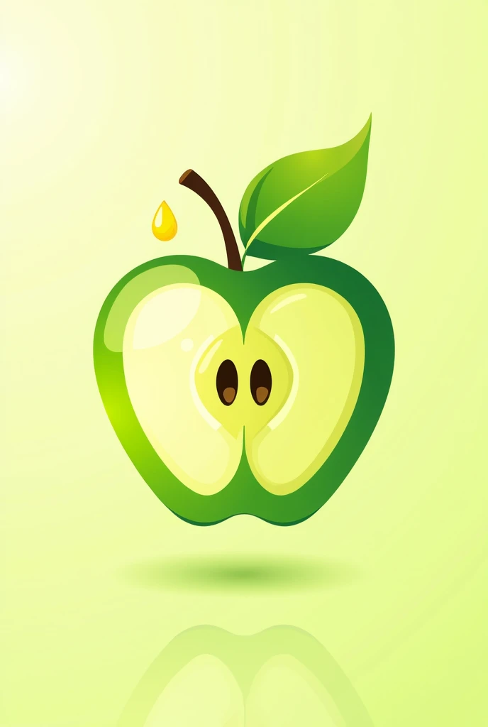 Green apple juice logo
