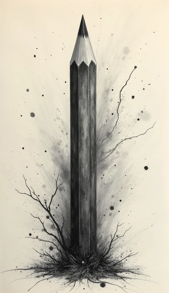Edgy pencil power tool drawnings background with grunge elements, oil spots