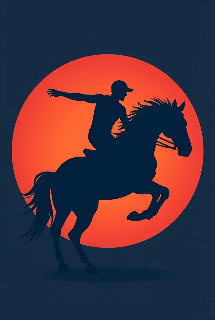 Logo of a man riding a horse to put on t-shirts