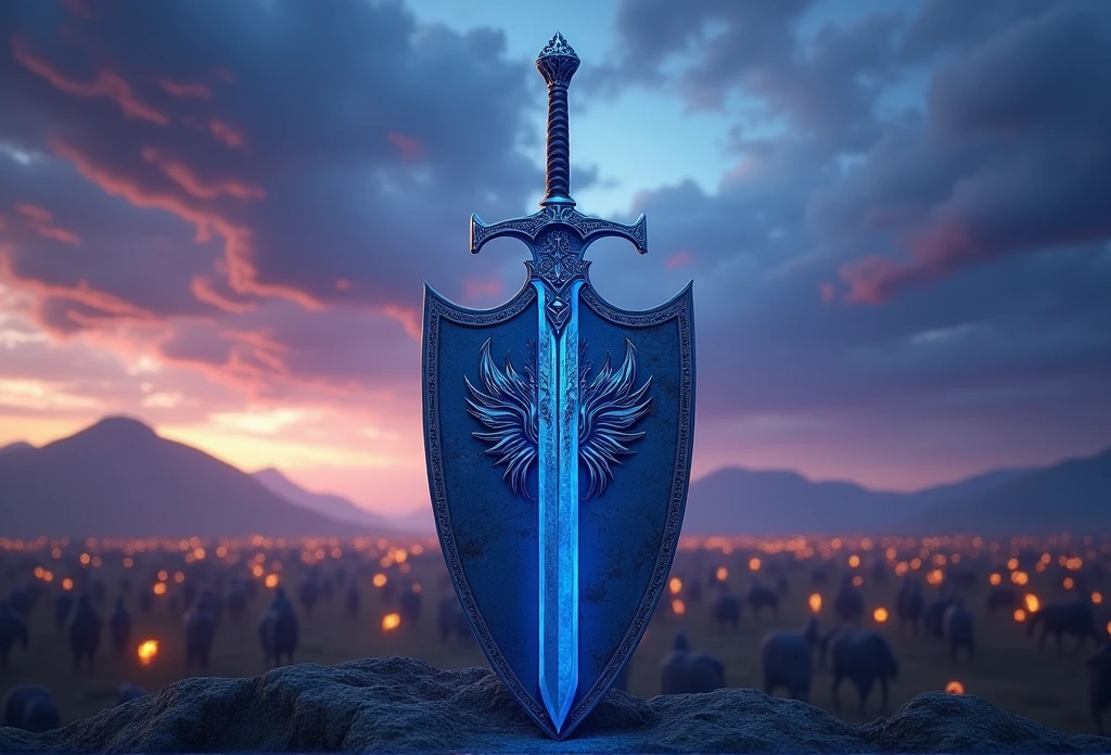 blue sword shield