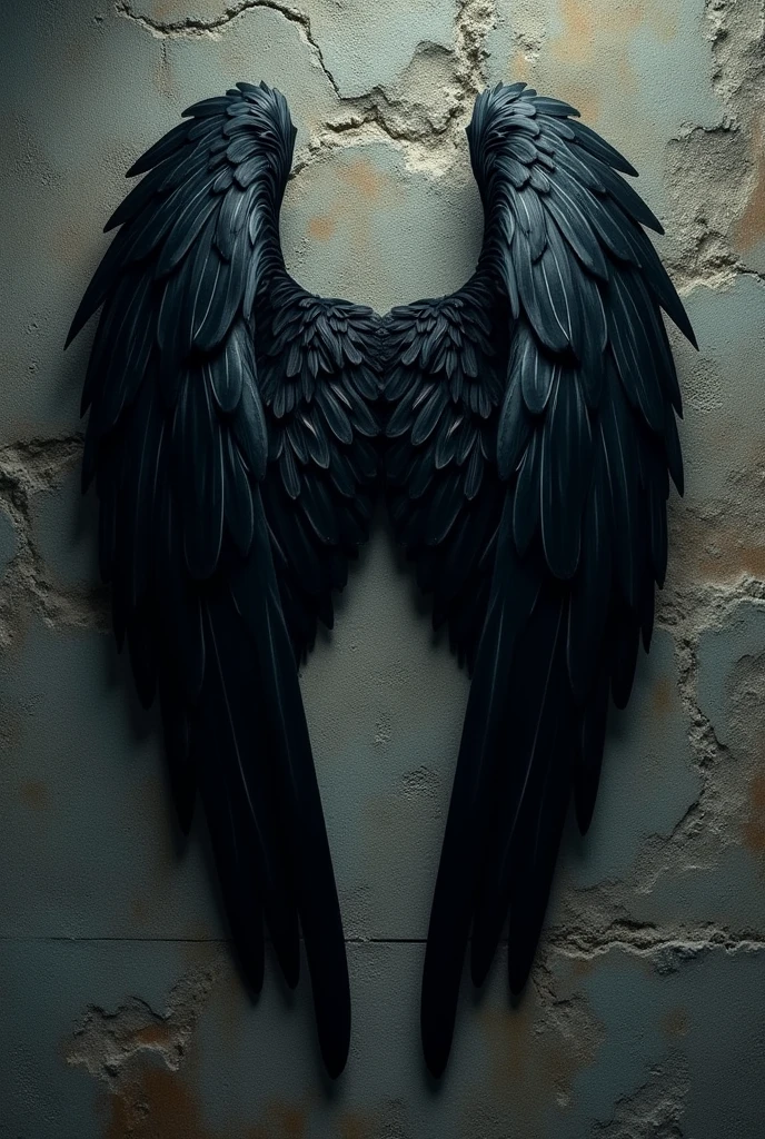 Wings in a wall black colour