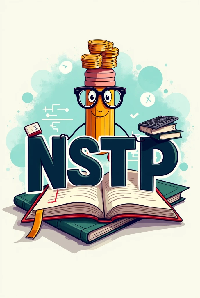 Make me an NSTP logo as an accounting student. make it witty that you can see that i am still in tge business major